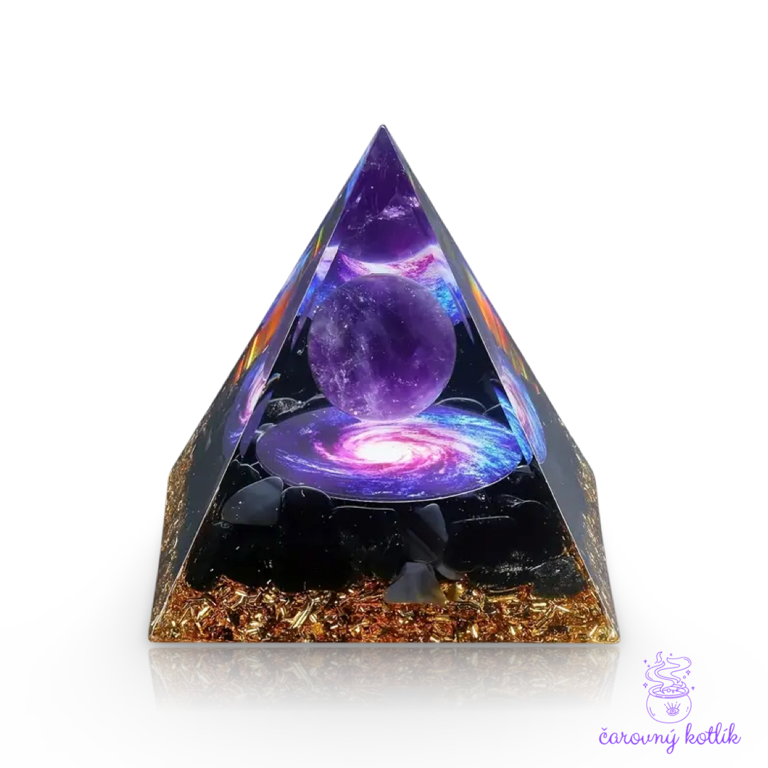 Orgonitová pyramída Ametystový vír