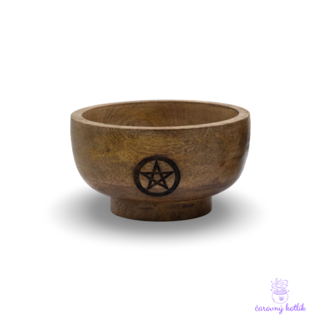 Rituálna miska na vonné tyčinky a kužele - pentagram