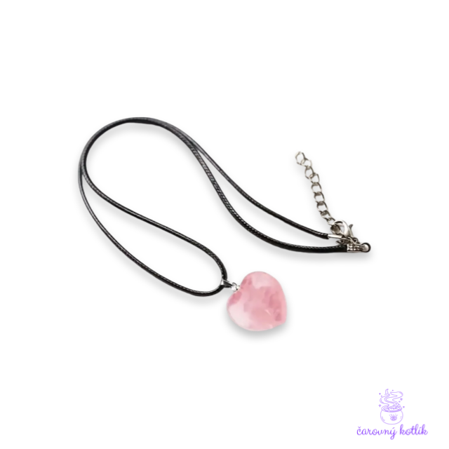 Náhrdelník Srdce - ruženín