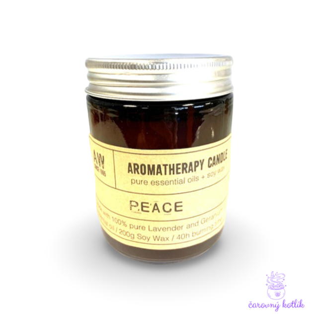 Aromaterapeutická sójová sviečka - Mier